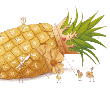 創意插畫干果包裝設計-插畫故事包裝設計-趣味水果干包裝設計-水果干包裝設計公司-小人國的水果干包裝設