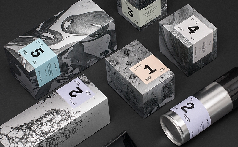 男士剃須用品包裝設計，全套護膚用品包裝設計，杭州化妝品包裝設計公司