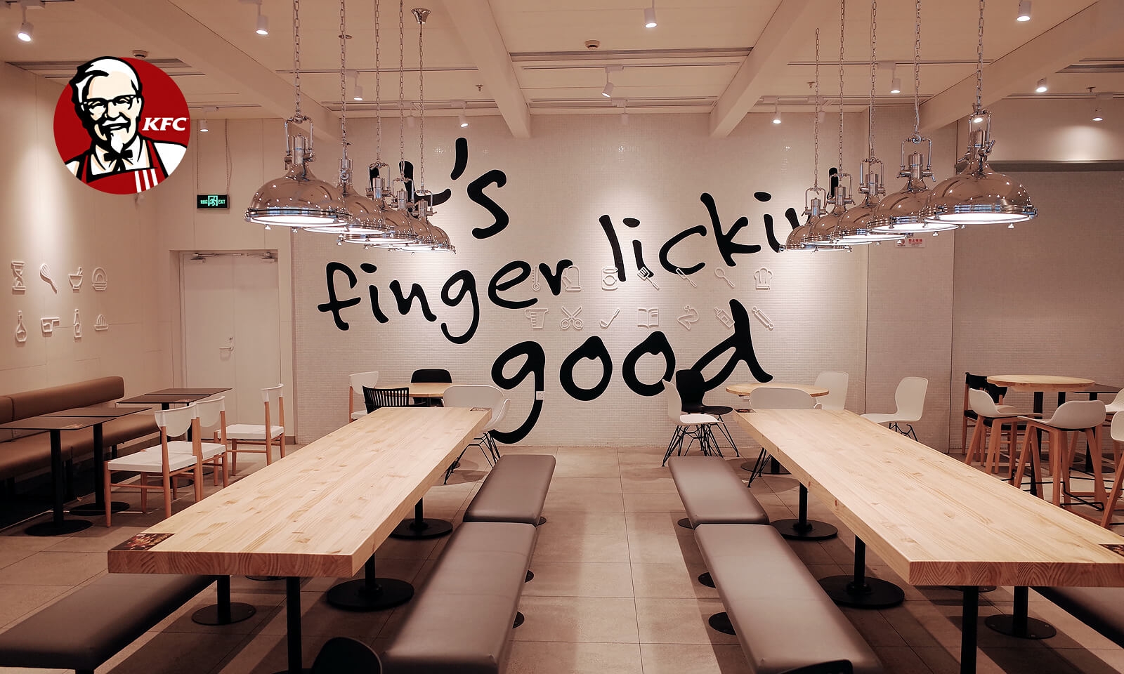 經常去肯德基，卻沒有發(fā)現墻上的小巧思|壁畫插畫設計