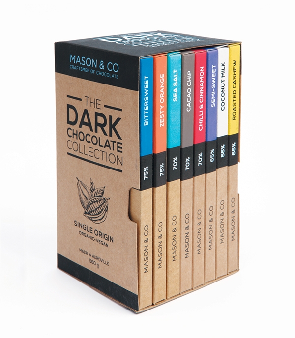 你最愛的甜食，手工黑巧克力的品牌包裝設計