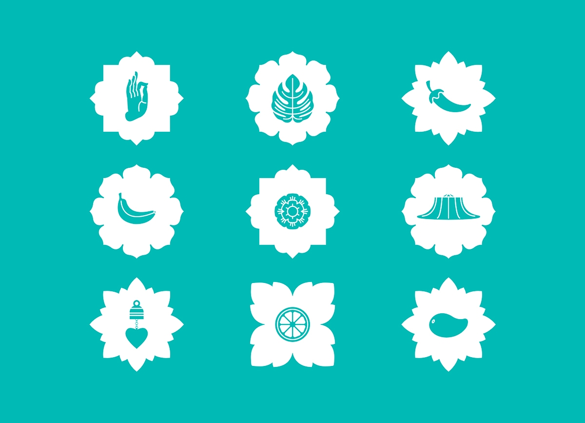 泰國快餐店的品牌設計，標志設計和包裝設計