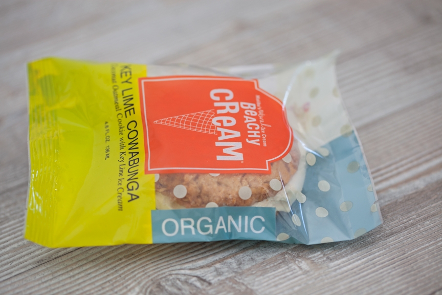 沙灘有機冰淇淋三明治餐飲食品包裝袋設計