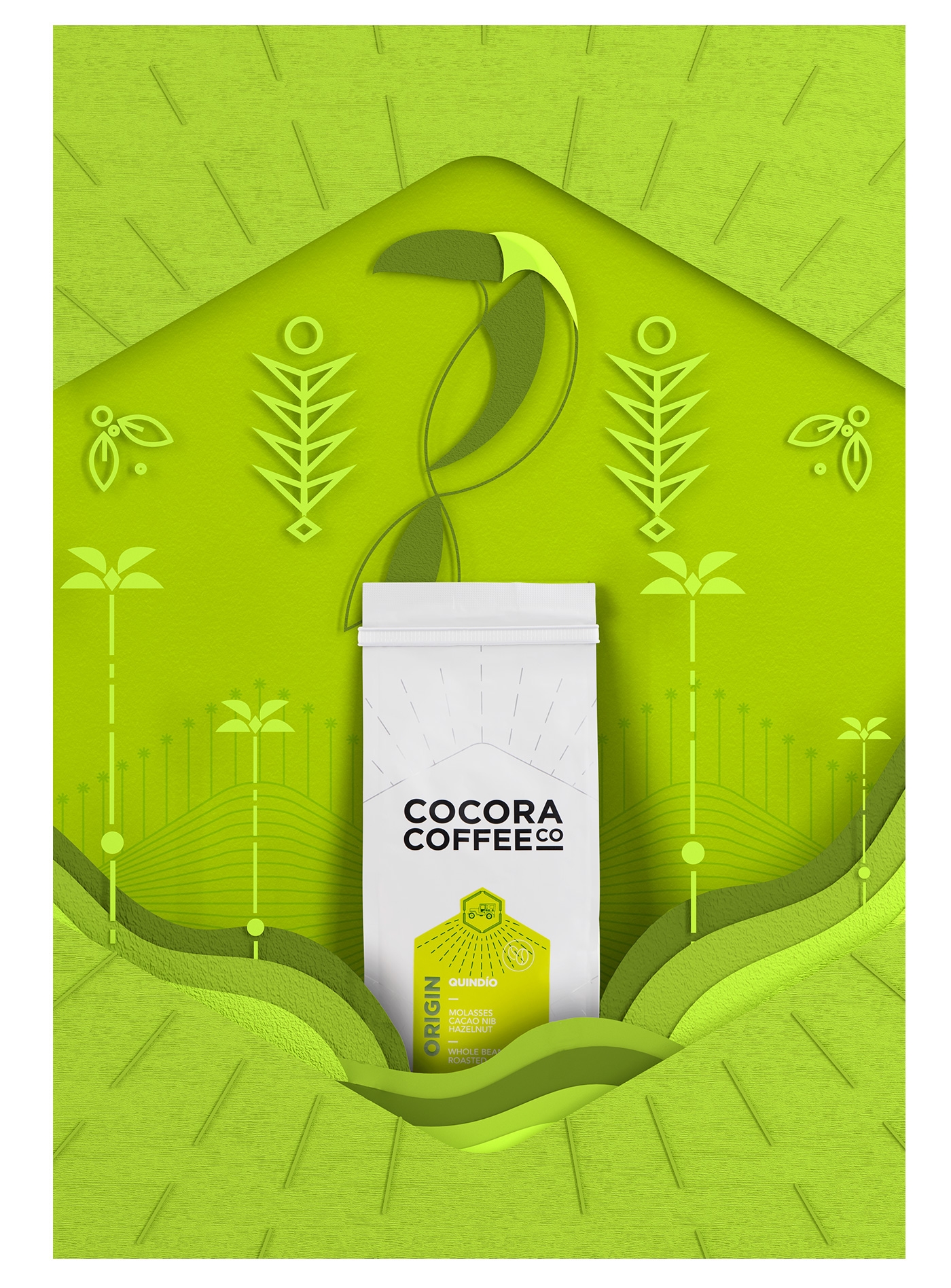 為一個咖啡杯，一個街角咖啡店，做整體的品牌包裝設(shè)計