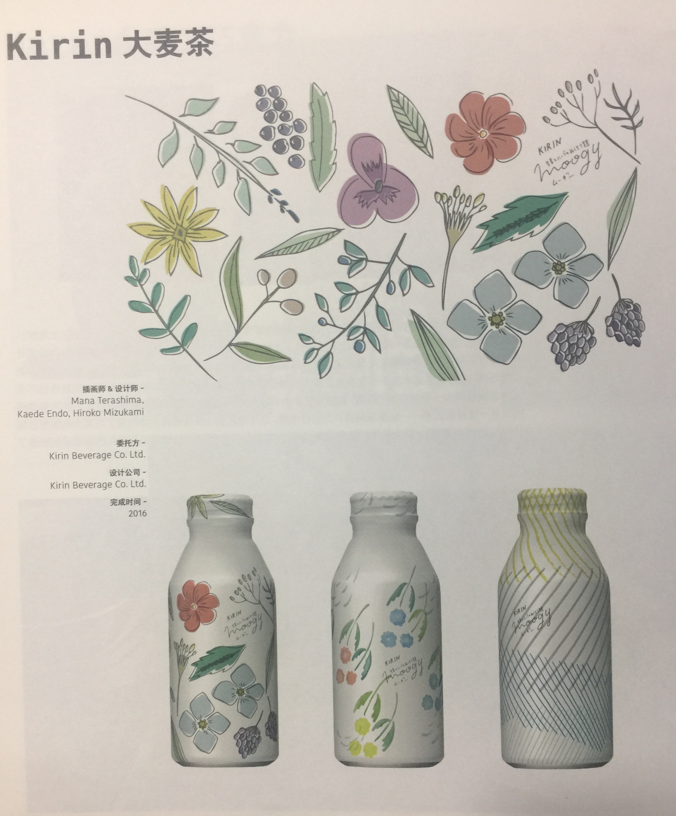 女性大麥茶飲品包裝設計