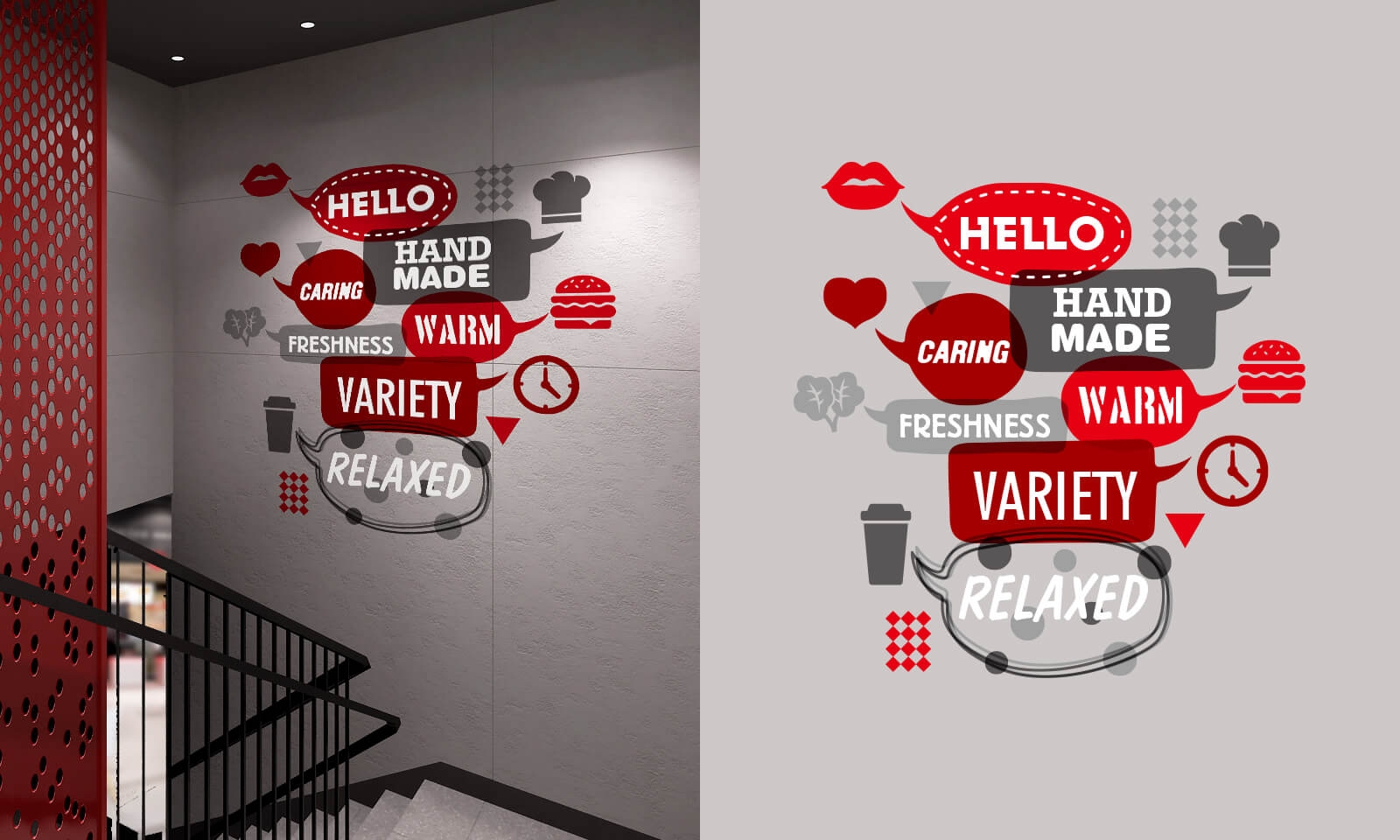 經常去肯德基，卻沒有發(fā)現墻上的小巧思|壁畫插畫設計